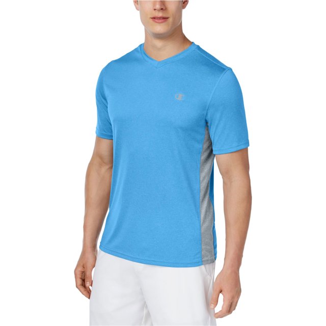 Camiseta básica con Cuello en V Champion para hombre azul grande
