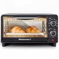 thumbnail image 1 of Elite Gourmet ETO490 Horno tostador de encimera de 9 L/4 rebanadas con temporizador de 30 minutos, control de temperatura ajustable, incluye bandeja para hornear y rejilla, hornear, asar, tostar, negr, 1 of 5