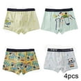 thumbnail image 2 of Esaierr Kids Boys Boxer Briefs Underwear Youth Underwear for 3-18Y 4Pcs Big Little Boys Underpants Cotton Brief Soft, 2 of 7