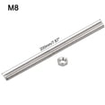 thumbnail image 2 of Uxcell 24Pack M8 x 200mm Fully Threaded Rod w 24Pack Hex Nuts, 1.25mm Pitch 304 Stainless Steel Right Hand Threaded Rod, 2 of 7