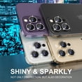 thumbnail image 4 of Glitter Diamond Rhinestone Camera Lens Protector for iPhone 16 16Pro 15 14 Pro Max Plus 13 12 Mini 11 14Pro 13Pro 14Plus 12Pro tzw, 4 of 7