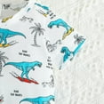 thumbnail image 5 of Baby Birthday Jumpsuit 𝐈𝐧fant Boys Girls Clothes Short Sleeve Cartoon Dinosaur Print Bodysuits 𝐍ewborn Outfit, 5 of 7