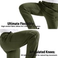 thumbnail image 4 of KEFITEVD Men's Tactical Cargo Pants Quick Dry Water Resistant Lightweight Stretch 6 Pockets Outdoor Hiking Pants,Blue Gray,36, 4 of 9
