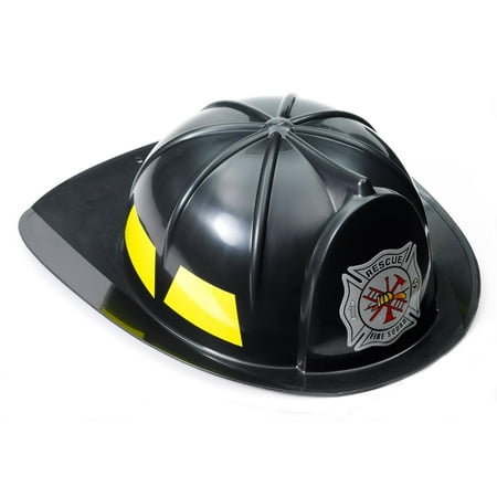 Black Fireman Adult Hat