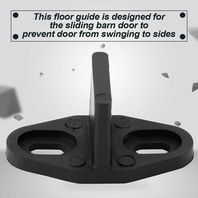 Floor Guide - Black Coated Plastic Floor Guide for Sliding Barn Door Bottom Gate Hardware Accessory
