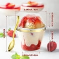 thumbnail image 4 of Highcool 50 Sets 9 oz Plastic Dessert Cups with Dome Spoons Rimmed Clear Plastic Fruit Cups with for Yogurt Parfait Pudding Cupcake Ice Party Wedding Reception, 4 of 7