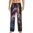 thumbnail image 5 of Mens Pajama Pants, Pink Patterned Bird Soft Sleep & Lounge Pants for Men, Cuteness Casual PJ Bottoms Pants with Pockets, 5 of 7