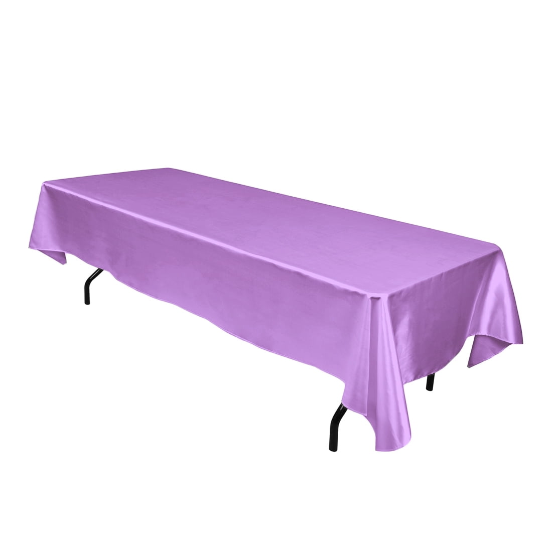 60 x 126 in. Rectangular Satin Tablecloth Lavender