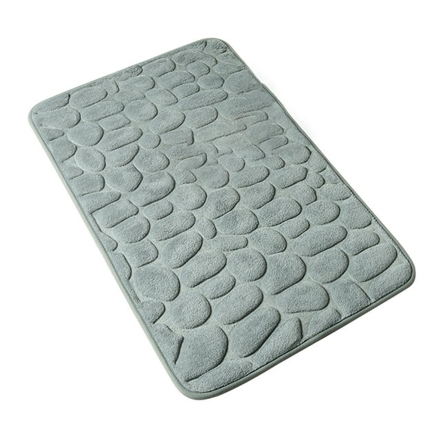 Wosthever Alfombrilla de baño de secado rápido, antideslizante, para ducha, , gruesa, lavable, absorbente, para baño, baño, cocina, sala de Juegos de accesorios de baño Gris 45x70cm