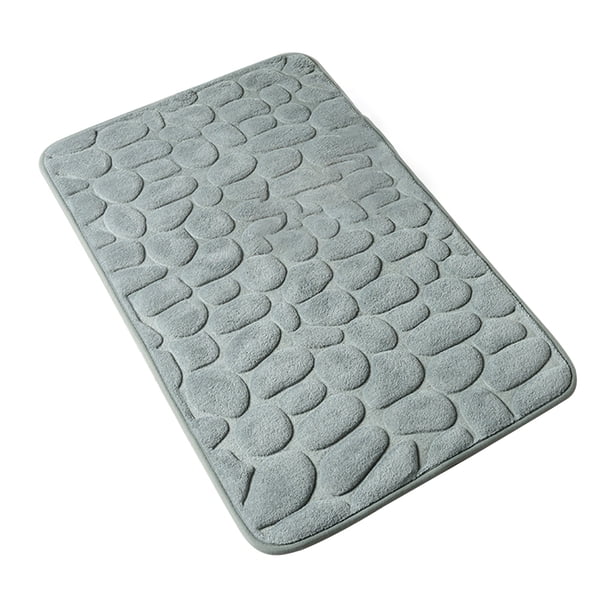 Billuyoard Alfombrilla de baño de Color sólido para ducha, alfombra absorbente lavable para baño, alfombrilla de baño para entrada de puerta Juegos de accesorios de baño Gris 50x80cm