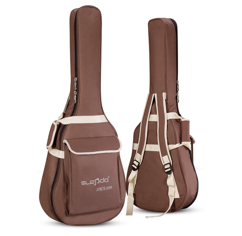 Orange 38/39 Inch Guitar Gig Bag Case Waterproof Dual Adjustable Shoulder Strap Padded Acoustic Guitar Gig Bag Guitar Carrying Case Backpack 