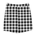 thumbnail image 4 of Tdoqot Girls Athletic Shorts with Pockets- Soft Casual Plaid Summer Active Running Shorts White Size 13-14, 4 of 4
