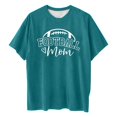 thumbnail image 3 of Tops Cortos para las Mujeres, Doble Cara Impreso Cuello Redondo Gota Hombro Camiseta, Top Estirable Casual, 3 of 5