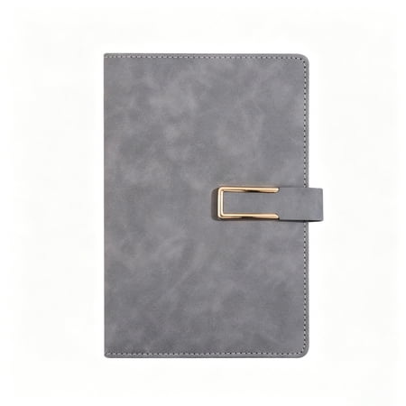 A5 Lined Leather Journal Notebook 200 Pages Hardcover for Note Taking and Writing(Gray 14.8*21cm / 5.83*8.27in)