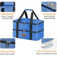 thumbnail image 3 of Insulated Casserole Carrier for Hot or Cold Food Fits 9"X13" Dish, Expandable Insulated Casserole Carry Bag for Travel/Picnic/Party, Double Layer, Blue, Durable Nylon, Leak-Proof, 3 of 12