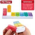 thumbnail image 4 of Pill Thing Weekly Pill Organizer, Large Compartments, 7 Day Rainbow Detachable Case for Medications, 4 of 7