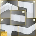 thumbnail image 3 of Simple Cord 150-in Cord Hider Kit, 6-Pack 25-inch Wall-Mounted Cable Management Covers, White, 3 of 14