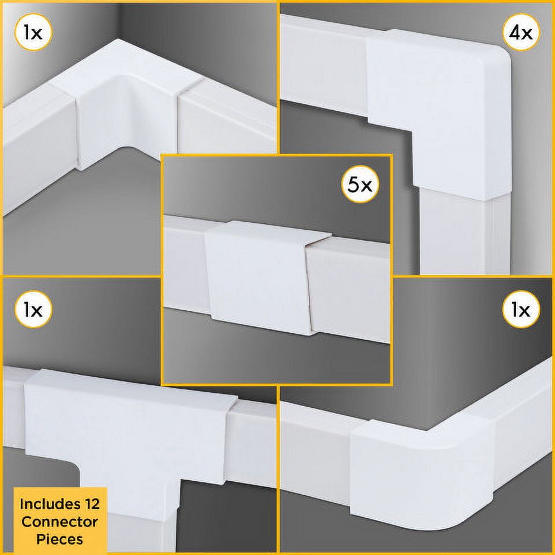 SimpleCord 150-Inch Cable Management Kit, 6-Pack White photo 3