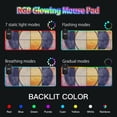 thumbnail image 5 of Art Deco Motifs Wireless Charging RGB Gaming Mouse Pad Large Keyboard Mat Rubber Base 13 Light Modes, 5 of 6