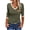 Military Green, variant on Women V Neck Long Sleeve T Shirt Color Block Mid Length Basic Top