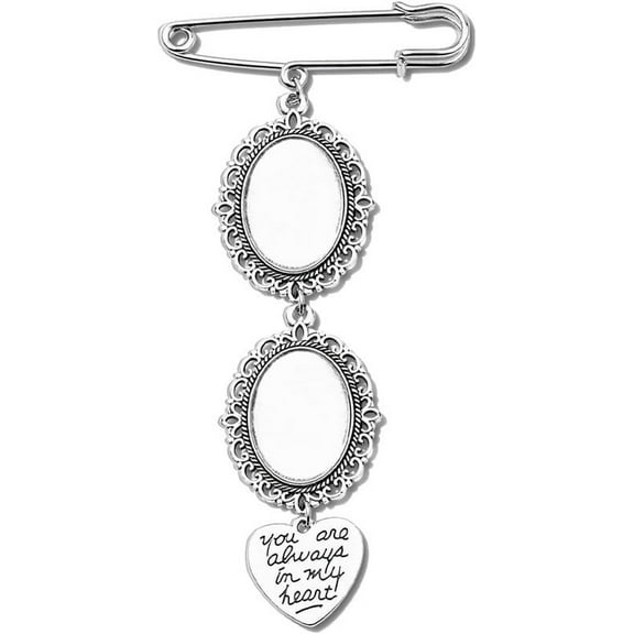 Wedding Bouquet Photo Charms for Groom Bridal Bouquet for Bridesmaids Groomsman Wedding Brooch for Dress Suit