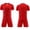 Red, variant on SERTG 2 PC Kids Gradient Print Soccer Uniform Set for Boys Quick Dry Breathable V-Neck Shirt and Shorts Youth Football Training Set