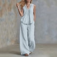 thumbnail image 5 of Two Piece Pant Set For Women Pocket Easy Vacation Daywear Summer Functional Daily Wear Everyday Flowy Modern Simple Travel Ready For Travel For Work, 5 of 7