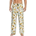 thumbnail image 2 of Kdxio Bee and Flowers Print Men's Sleep Pajama Pant Lounge Pants with Pockets, 2 of 8