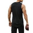 thumbnail image 5 of Arvbitana Men Sports Tank Top Sleeveless Round Neck Solid Color Tops Running Fitness Tops for Men, 5 of 5