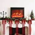 thumbnail image 5 of 10Pcs 20"x8" Velvet Christmas Tree Bows, Vintage Ribbon Tree Topper Bows, Ornaments for Staircase Garland Wreath Holiday Home DIY Crafts Christmas Decorations( Red ), 5 of 11
