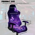 thumbnail image 7 of Xoenoiee Purple Galaxy Butterfly Print Gaming Chair Cover Set with Armrest Covers, Stretchable Universal Fit Slipcovers, Cat Scratch Proof & Water Resistant Office Computer Chair Protector, 7 of 7