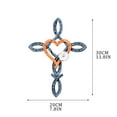 thumbnail image 3 of Homchy Atural Horsehsoe Cross with Heart Metal Wall Art Horseshoe Cross Outdoor Patio Home DecorHome Decor One Size, 3 of 3