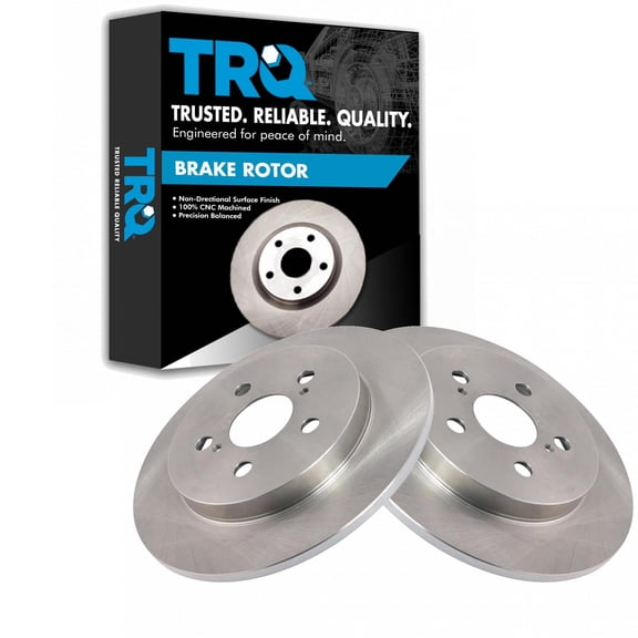 TRQ Rear Disc Brake Rotor Pair Set Fits Select Vibe Matrix Prius CT200h Corolla