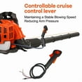 thumbnail image 5 of 52CC Gas Backpack Leaf Blower, 2 Stroke 550 CFM 200 MPH Gas Powered Engine, Low Vibration and Ergonomic Design with Cruise Control for Outdoor GardenYard Cleaning and Snow Removal, 5 of 9