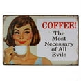 thumbnail image 4 of Tin Sign Coffee Vintage Funny Metal Tin Sign Retro Cafe Home Plaque Bar Pub Poster 8 x 12 Inch, 4 of 8