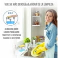 thumbnail image 4 of Dispensador De Jabón Liquido Para Trastes De Cocina Con Fibra Y Esponja Negro, 4 of 7