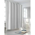 thumbnail image 3 of Shower Curtain Grey Stripes Bathroom Curtains with Hooks, Waterproof Fabric French Stripe Farmhouse Style Bath Shower Curtains Set for Bathroom Bathtubs Decor 72x72 Inch, 3 of 8