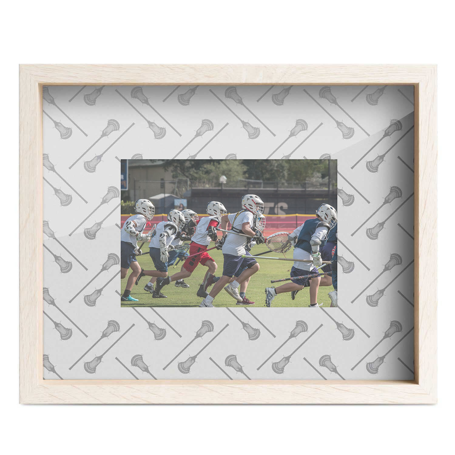 ChalkTalk SPORTS Premier Lacrosse Photo Frame Guys Lacrosse Stick