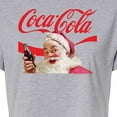 thumbnail image 3 of Coca-Cola - Santa Closeup - Juniors Cropped Short Sleeve Graphic T-Shirt, 3 of 5
