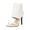 White, variant on Fesfesfes High Heels Women's Shoes Back Zip Sandals Super High Heel Peep Toe Lace Cutout Flower Breathable Stilettos 10.5(45)