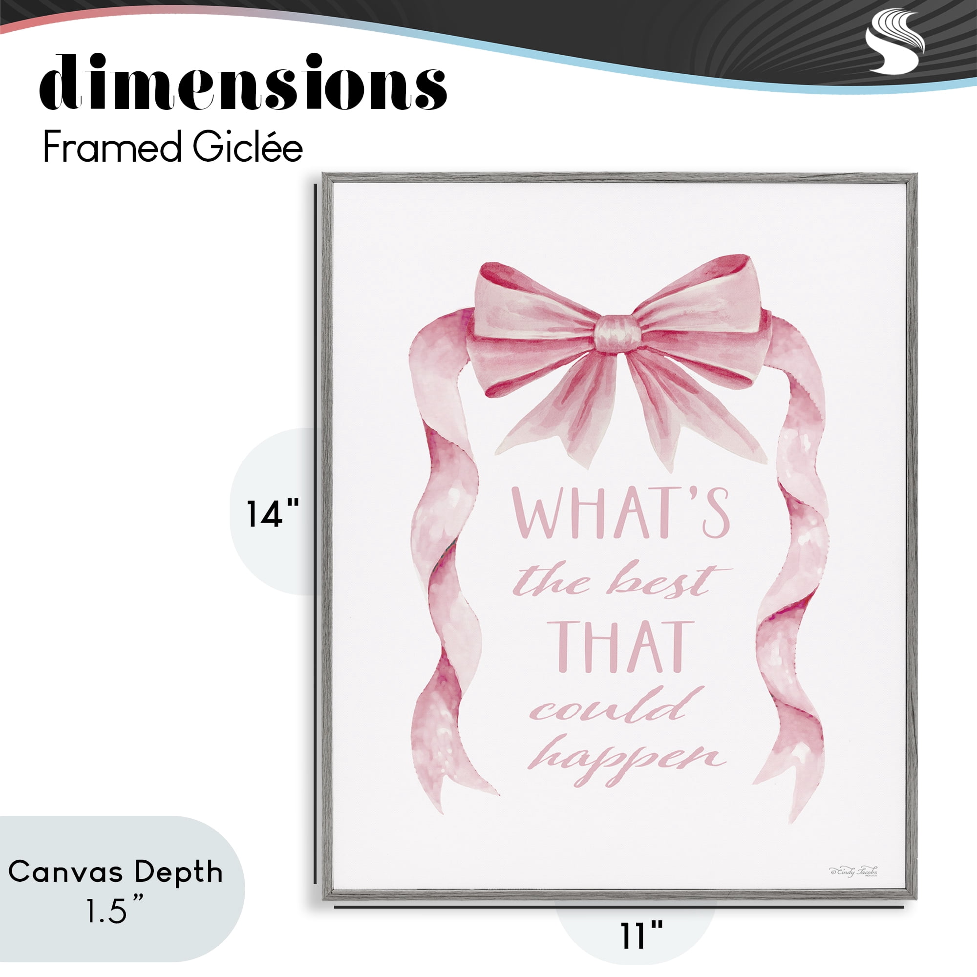 Stupell Industries Optimistic Best That Could Happen Gray Framed Giclee Art, design by Cindy Jacobs