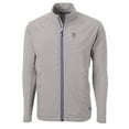thumbnail image 2 of Men's Cutter & Buck Gray Emory Eagles Big & Tall Adapt Eco Knit Hybrid Recycled Full-Zip Jacket, 2 of 3