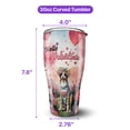 thumbnail image 5 of Hello Valentine’s Day Australian Shepherd Flower Crown Romantic Pink Floral 30oz Stainless Steel Tumbler Insulated Cup with Lid Aussie Dog Lover Gifts - 00031, 5 of 5
