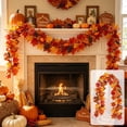 thumbnail image 5 of EWASWON Artificial Fall Maple Leaf Garland 68.9 Inch Hanging Vine for Thanksgiving Autumn Home Decor Mantel Fireplace Table Centerpiece, 5 of 6