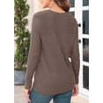 thumbnail image 6 of DOKOTOO Womens Sweaters Classic Crewneck Knit Sweater Loose Fit with Hollow Out Sleeves for Winter Layering​, 6 of 9