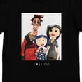 thumbnail image 5 of Coraline with Other Mother and Other Father, Movie Title Text, on Black Girls T-Shirt-XXL, 5 of 5