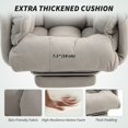thumbnail image 4 of Ergonomic High Back Executive Office Chair with Retractable Footrest, Reclining Swivel Desk Chair in Soft Grey Flannel, Space-Saving Foldable Design for Home Office or Study, 4 of 7