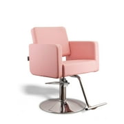 Bramley Salon Styling Chair for Beauty Salon Hair Stylist Studio Professional Equipment, Pink