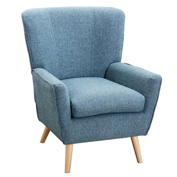 Accent Chair For Living Room Fabric Reading Chair For Bedroom Modern Chair Wingback Reading Chair For Bedroom Blue Walmart Com Walmart Com