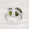 thumbnail image 5 of Natural Peridot Ring, Raw Peridot Gemstone Ring, August Birthstone, Adjustable, 2 Stone, 925 Sterling Silver, Womens Ring, Christmas, Thanksgiving, Handmade, Statement Jewelry, Rough Gemstone Jewelry, 5 of 5